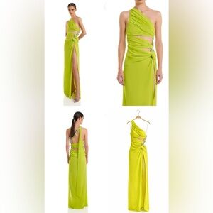 ELIYA THE LABEL Arabella Gown Lime Green Chain Maxi Dress NWT Size 4